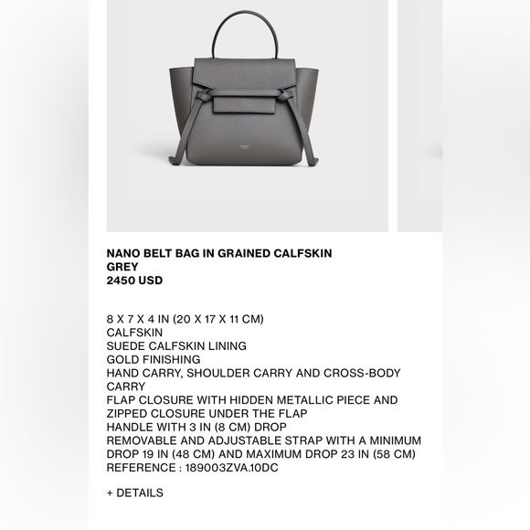CELINE grained calfskin nano belt bag - Picture 7 of 7